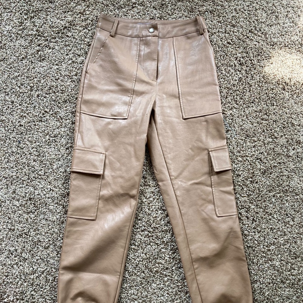 faux leather pants